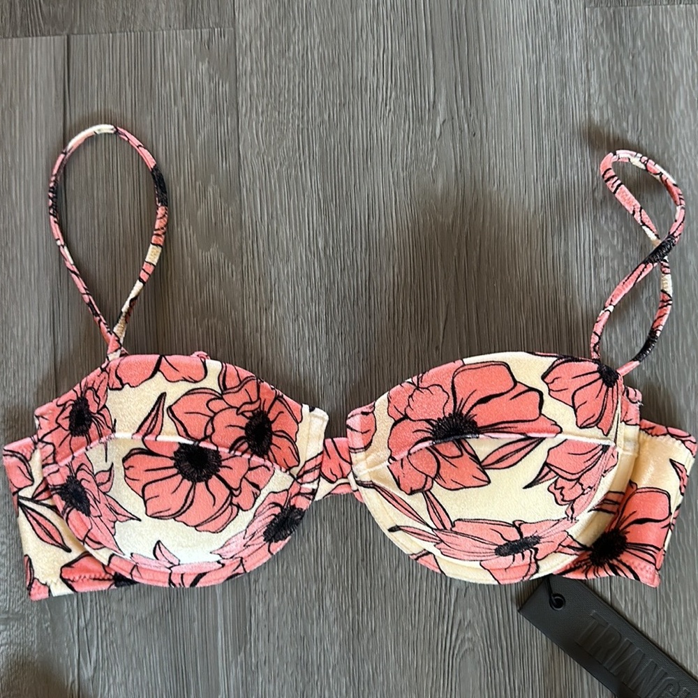 Triangl Velvet bra style with cheeky bottom swimsuit set. - Picture 10 of 14